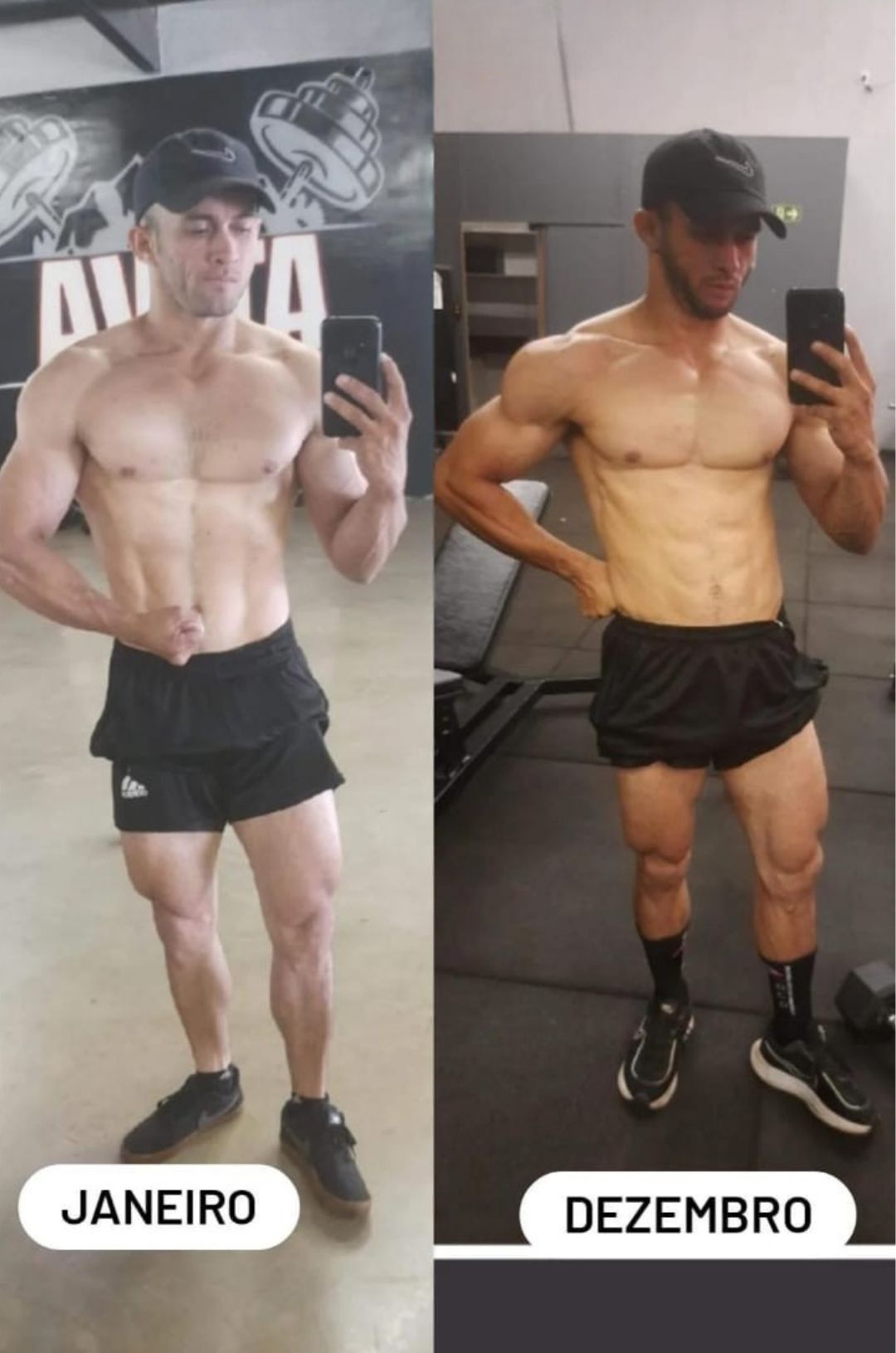 Transformação do Carlos em 12 meses com o AI Coach Pro